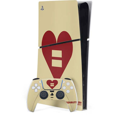 Equality Heart PS5 Slim Digital Edition Bundle Skin