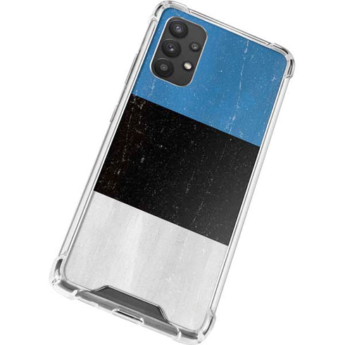 Estonia Flag Distressed Galaxy A32 5G Clear Case