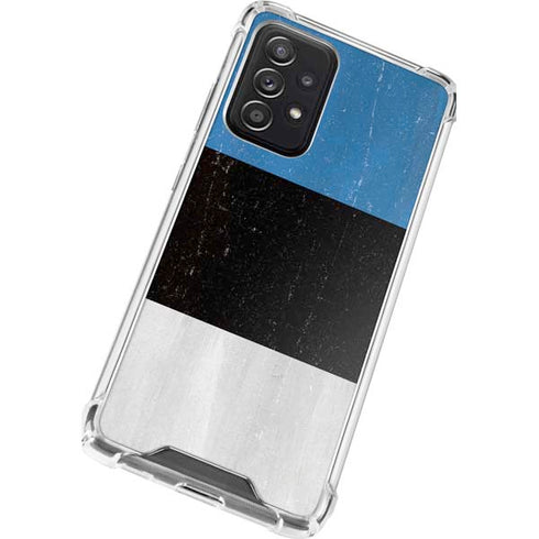 Estonia Flag Distressed Galaxy A52 5G Clear Case