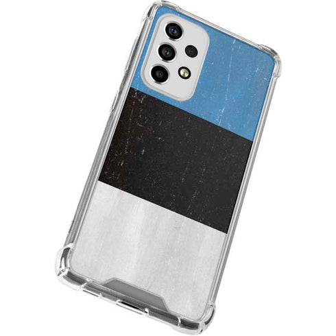Estonia Flag Distressed Galaxy A53 5G Clear Case