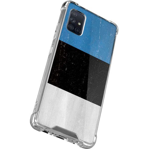 Estonia Flag Distressed Galaxy A71 5G Clear Case