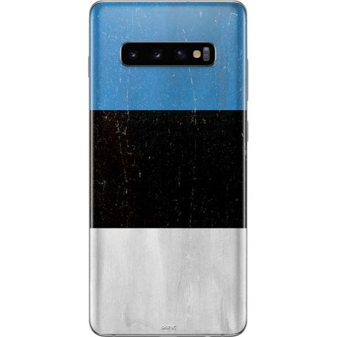 Estonia Flag Distressed Galaxy S10 Plus Skin