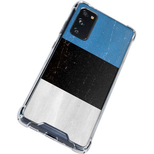 Estonia Flag Distressed Galaxy S20 FE Clear Case
