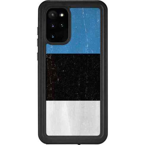 Estonia Flag Distressed Galaxy S20 Plus Waterproof Case