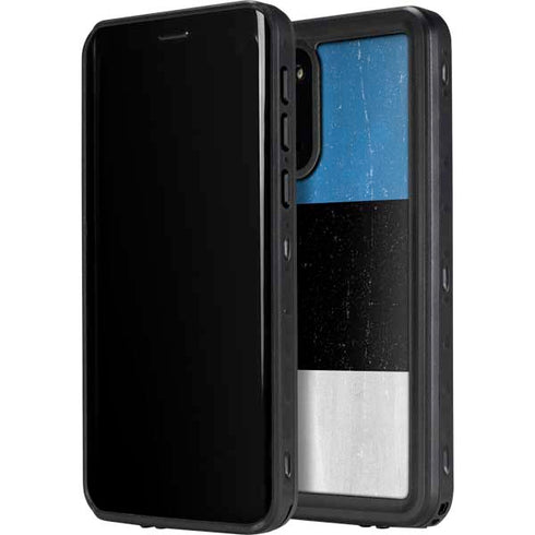 Estonia Flag Distressed Galaxy S20 Plus Waterproof Case