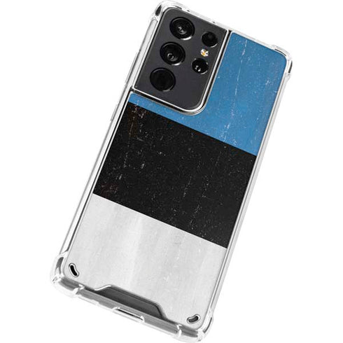 Estonia Flag Distressed Galaxy S21 Ultra 5G Clear Case