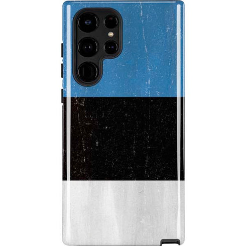 Estonia Flag Distressed Galaxy S22 Ultra Pro Case