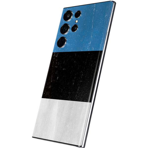 Estonia Flag Distressed Galaxy S22 Ultra Skin