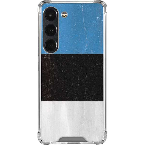 Estonia Flag Distressed Galaxy S23 Clear Case