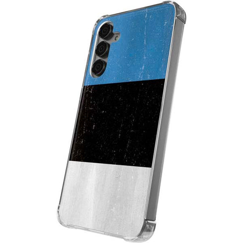 Estonia Flag Distressed Galaxy S24 Plus Clear Case