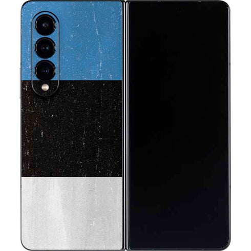 Estonia Flag Distressed Galaxy Z Fold4 5G Skin