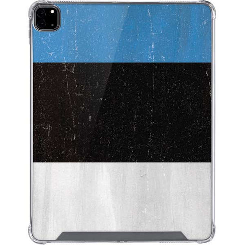 Estonia Flag Distressed iPad Pro 12.9in (2020) Clear Case