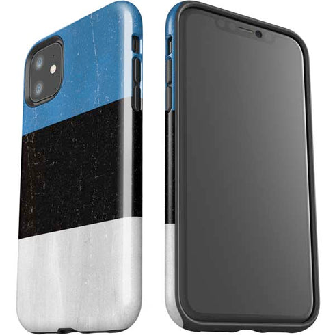 Estonia Flag Distressed iPhone 11 Impact Case