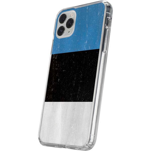 Estonia Flag Distressed iPhone 11 Pro Clear Case