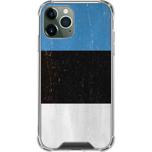 Estonia Flag Distressed iPhone 11 Pro Max Clear Case