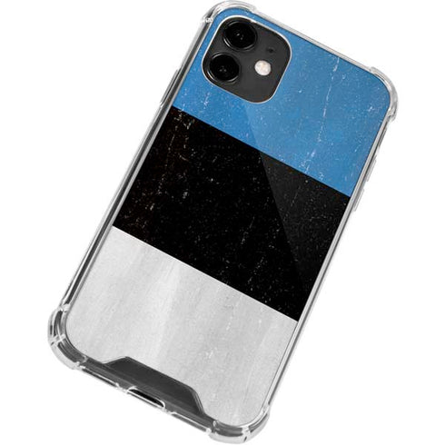 Estonia Flag Distressed iPhone 12 Mini Clear Case