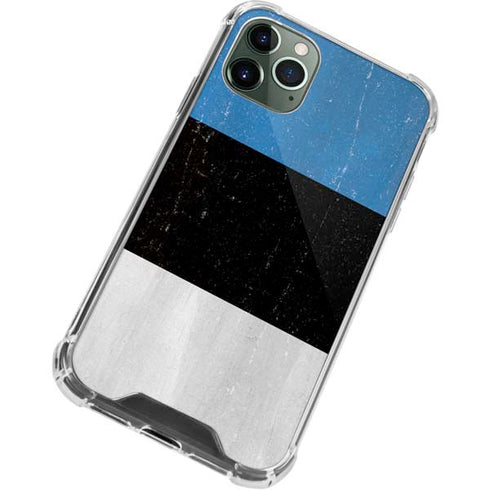 Estonia Flag Distressed iPhone 12 Pro Max Clear Case