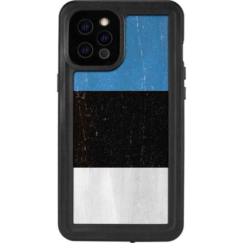 Estonia Flag Distressed iPhone 12 Pro Max Waterproof Case