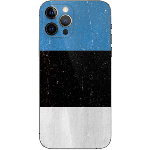Estonia Flag Distressed iPhone 12 Pro Skin