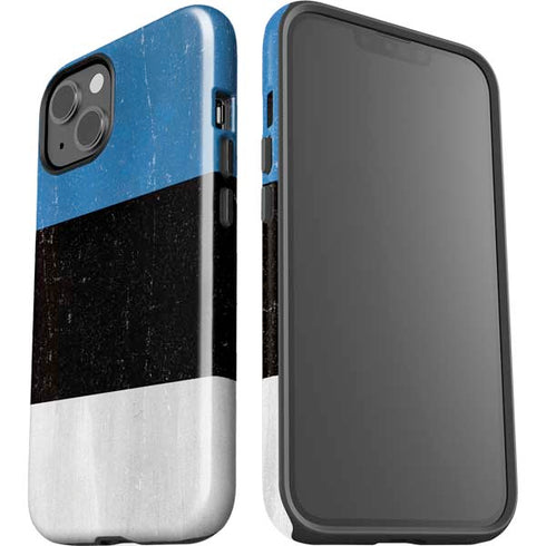 Estonia Flag Distressed iPhone 15 Plus Impact Case