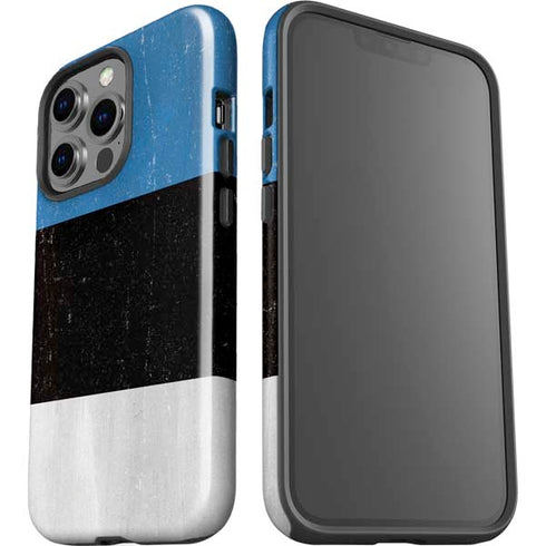 Estonia Flag Distressed iPhone 15 Pro Impact Case