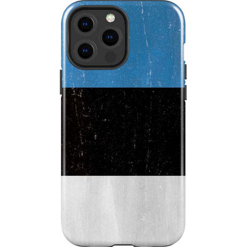 Estonia Flag Distressed iPhone 15 Pro Max Impact Case