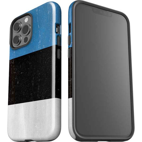 Estonia Flag Distressed iPhone 15 Pro Max Impact Case