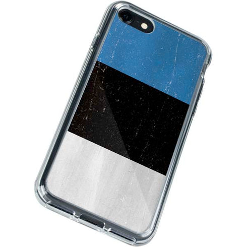 Estonia Flag Distressed iPhone SE (2nd & 3rd Gen) Clear Case