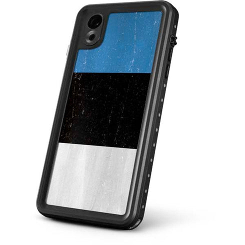 Estonia Flag Distressed iPhone XR Waterproof Case