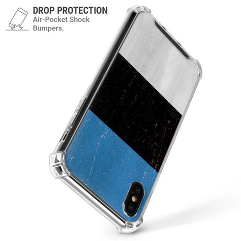 Estonia Flag Distressed iPhone XS Max Clear Case