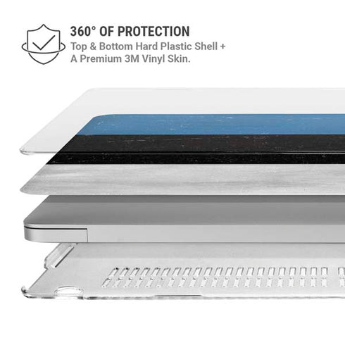 Estonia Flag Distressed MacBook Pro 15in (2016-19) Case plus Skin