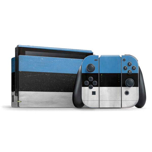 Estonia Flag Distressed Nintendo Switch Bundle Skin