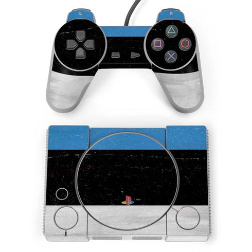 Estonia Flag Distressed PlayStation Classic Bundle Skin