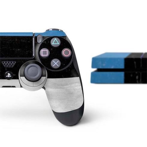 Estonia Flag Distressed PS4 Console and Controller Bundle Skin