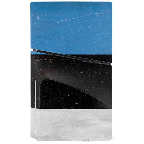 Estonia Flag Distressed PS5 Slim Disk Console Skin