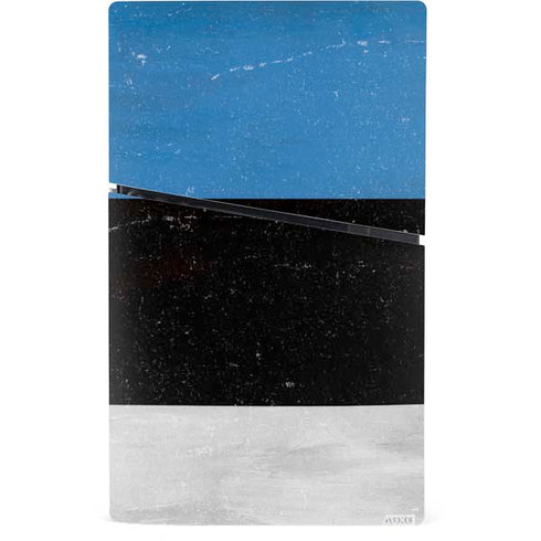 Estonia Flag Distressed PS5 Slim Digital Edition Bundle Skin