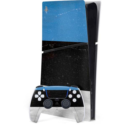 Estonia Flag Distressed PS5 Slim Digital Edition Console Skin