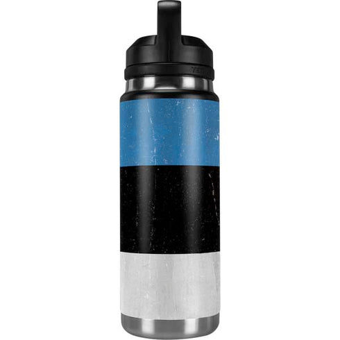 Estonia Flag Distressed YETI Rambler 26oz Bottle Skin