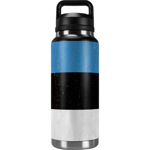 Estonia Flag Distressed YETI Rambler 36oz Bottle Skin