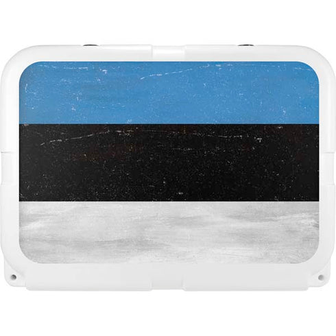 Estonia Flag Distressed YETI Tundra 35 Hard Cooler Skin