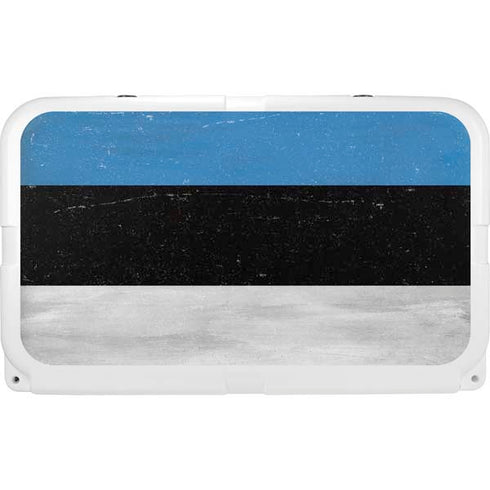 Estonia Flag Distressed YETI Tundra 45 Hard Cooler Skin