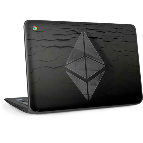 Ethereum Textured Logo HP Chromebook Skin