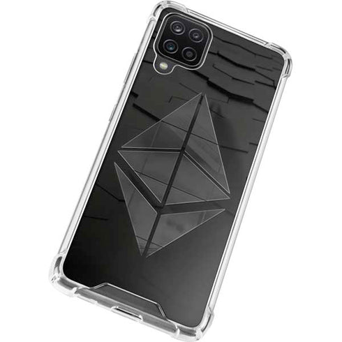 Ethereum Textured Logo Galaxy A12 Clear Case