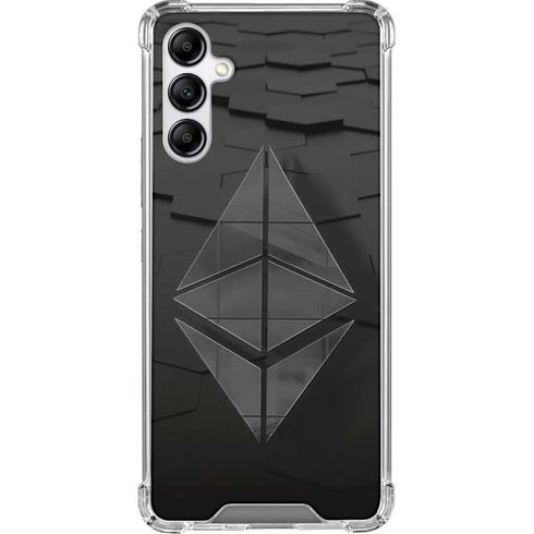 Ethereum Textured Logo Galaxy A14 5G Clear Case
