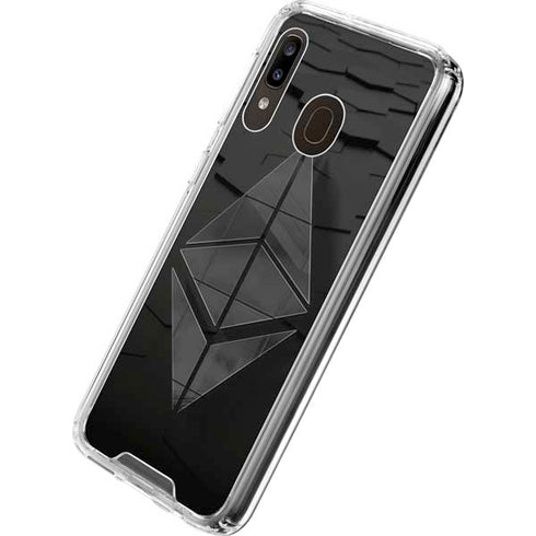 Ethereum Textured Logo Galaxy A30 Clear Case