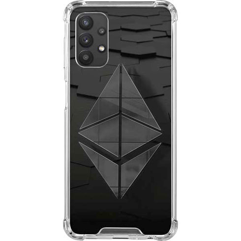 Ethereum Textured Logo Galaxy A32 5G Clear Case