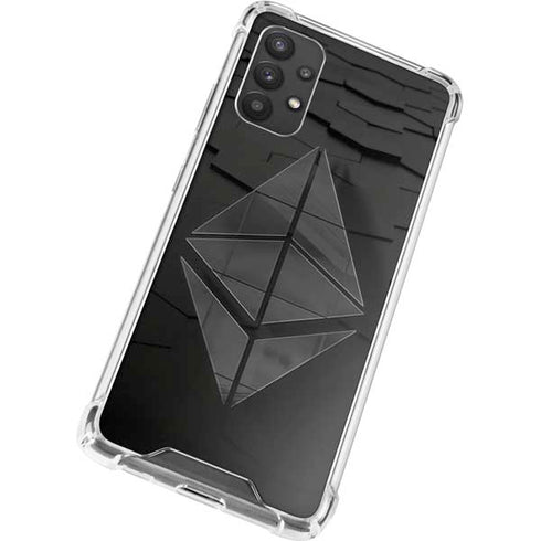 Ethereum Textured Logo Galaxy A32 5G Clear Case