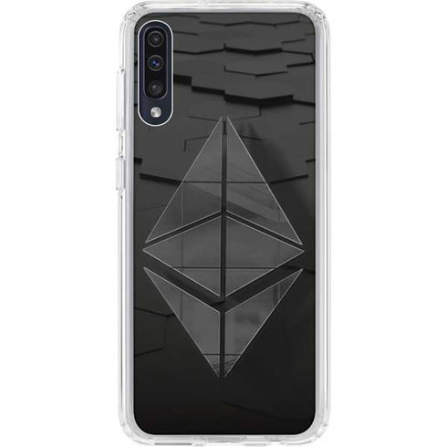 Ethereum Textured Logo Galaxy A50 Clear Case