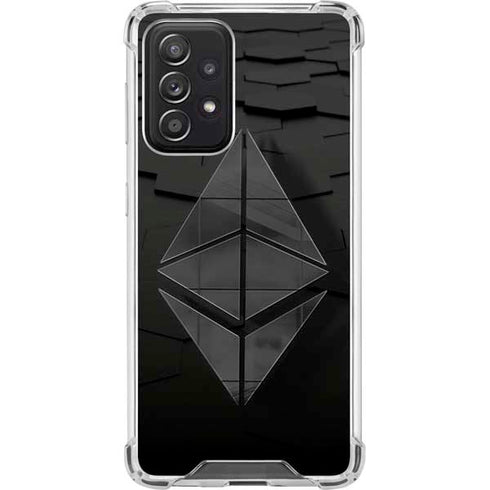 Ethereum Textured Logo Galaxy A52 5G Clear Case