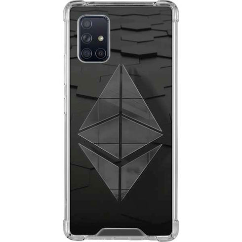 Ethereum Textured Logo Galaxy A71 5G Clear Case